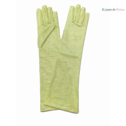 Guantes antelina pistacho