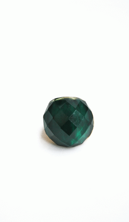 Anillo redondo verde botella