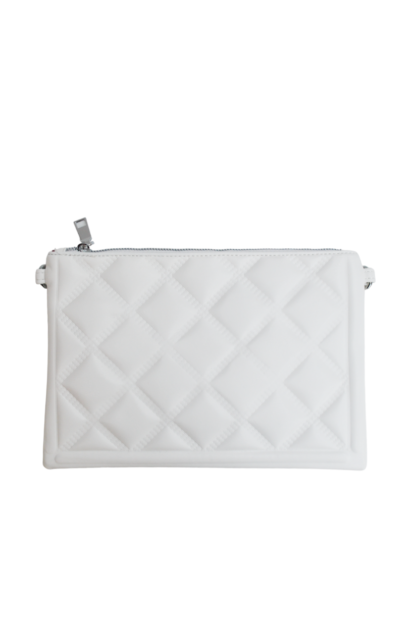 Bolso o cartera blanca acolchada