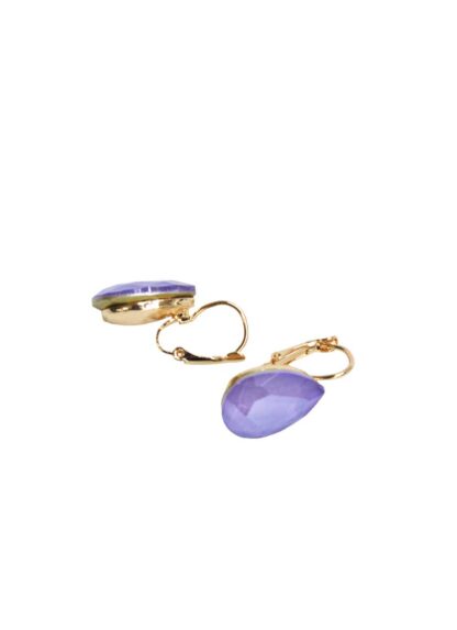 Pendientes acero cristal violeta - Imagen 2