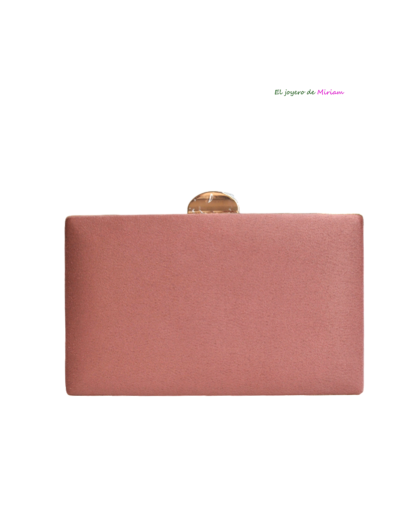 Bolso clutch rosa salmón