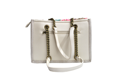 Bolso asas blanco lentejuelas - Imagen 4