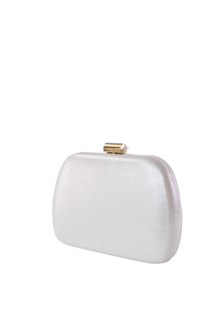 Clutch ovalado blanco perla - Imagen 2