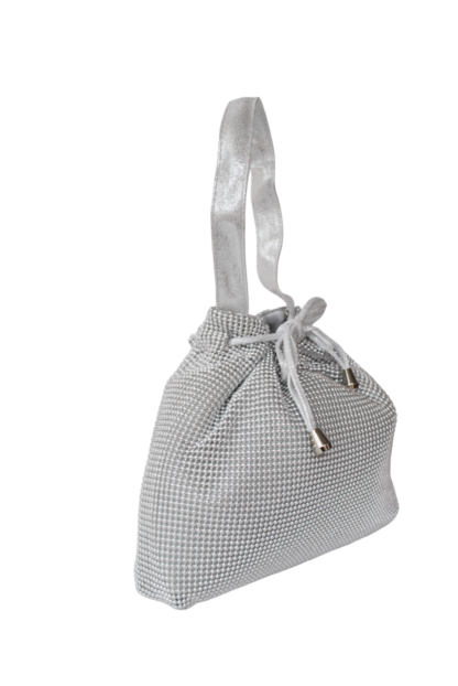 Bolso clutch bombonera plata - Imagen 5