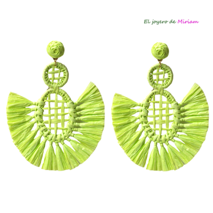 Pendientes verde lima xxl