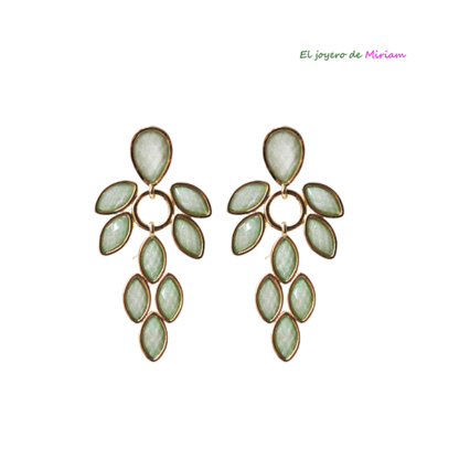 Pendientes verde mint