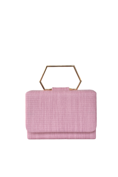 Bolsito clutch rosa asa - Imagen 2