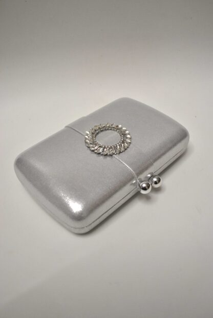 Clutch plateado joya - Imagen 2