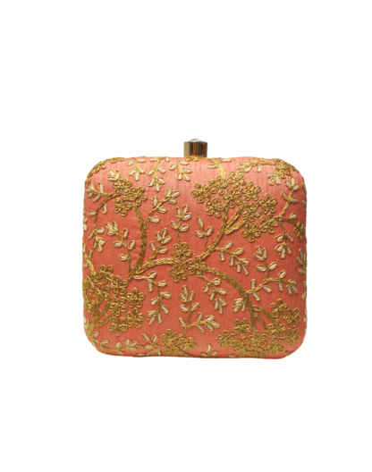 Clutch coral bordado