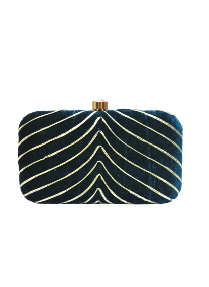 Clutch terciopelo petróleo