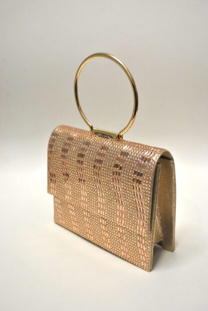 Clutch oro rosa brillantes - Imagen 2