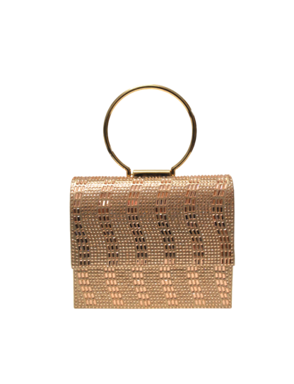 Clutch oro rosa brillantes