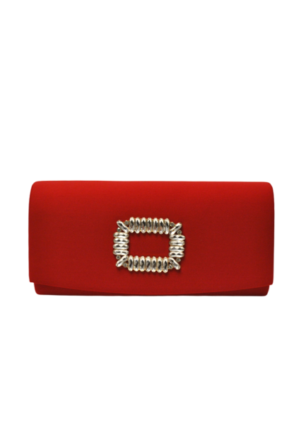 Cartera de fiesta joya roja