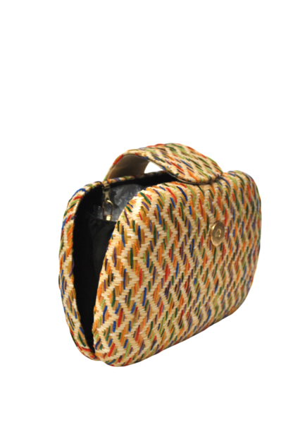 Clutch rafia combi multicolor - Imagen 2