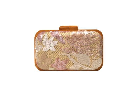 Clutch lentejuelas rosa nude - Imagen 3