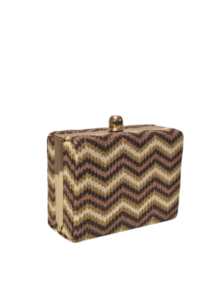 Bolso clutch rafia geometrica - Imagen 3