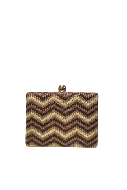 Bolso clutch rafia geometrica - Imagen 4