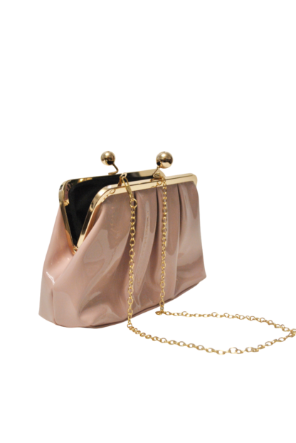 Clutch nude charol broche - Imagen 2