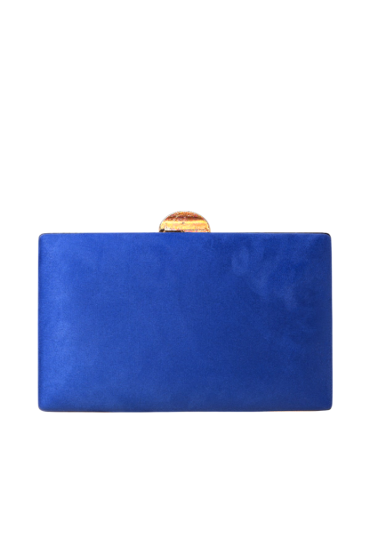 Clutch azul klein y oro