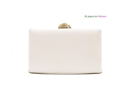 Bolso clutch blanco roto